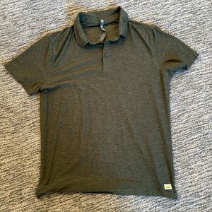 Vuori men’s small polo shirt. Weathered hunter green